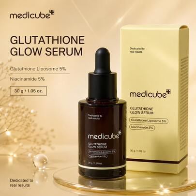 Medicube Glutathione Glow Serum 30g Korean Skincare, Glutathione Liposome 5% + Niacinamide 5% Face Serum, Brightening Glow Treatment, Dark Spot Care & Radiant Skin Booster