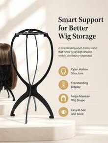 Foldable Portable Hairpiece And Hat Display Stand, Sturdy And Durable Multi-Purpose Storage Rack, Suitable For Daily Use And Travel, Two Styles Sent Randomly; Slight Color Difference May Occur Due To Lighting, Does Not Affect Daily Use - View 4