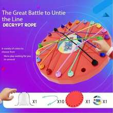 Kids Untie Rope Challenge Desktop Game, Brain Logic Puzzle Toy, Parent-Child Interactive Educational Board Game, Phone-Free Battle Game - Multicolor - View 6