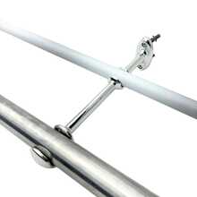 Suporte Duplo Alongado Para Varão De Cortina 28mm E 19mm Alumínio Maciço Cromado Luxo Unidade Bella Arte Acompanha Buchas E Parafusos Alta Resistência Fácil Instalação Ideal Para Cortina Com Blackout E Voil Acabamento Premium - 1PC - Visão 8