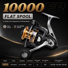 HASIDA HISTAR FB Full Metal Spinning Reel 10000 Zero Gap Design Saltwater Corrosion Resistant Long Cast Surf Reel Suitable For Sea Rod Anchor Fishing Offshore Saltwater Fishing - Black - View 7