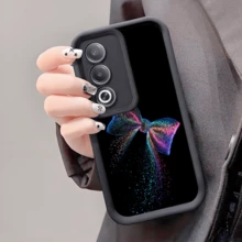 1件裝幸運彩色蝴蝶結防摔手機殼 加厚防滑保護套 相容 iPhone 18 系列、Honor、Galaxy - 黑色 - 查看 3