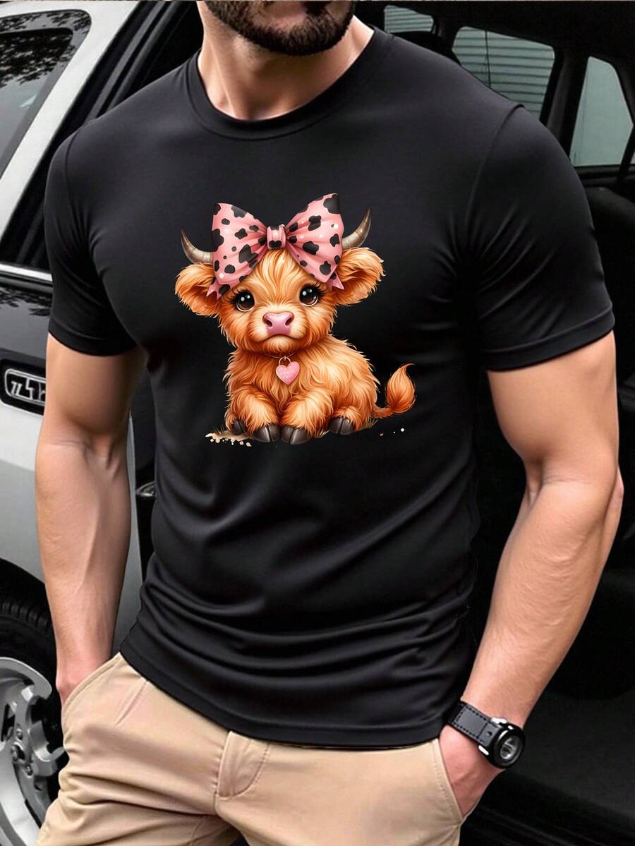 Men T-Shirts - 黑色 - 查看 1