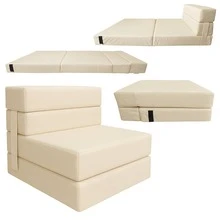 Sofá Cama Individual 190x70x15 Poliéster - Champán - Ver 11