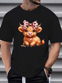 Men T-Shirts - 黑色 - 查看 3