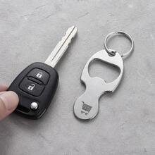 1PC Metal Shopping Cart Token Keychain, Multifunctional Bottle Opener, Portable Key Pendant, Daily Gift - Multicolor - View 2