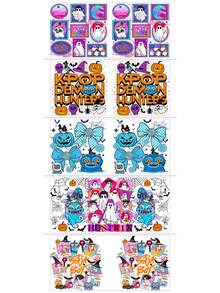 DOBBLE K-Pop Style Halloween UV DTF Cup Wrap Transfer Sticker, Colorful Decal For Glass Cups, Tumblers And Water Bottles, DIY Drinkware Decoration, 23 X 11 Cm - View 12