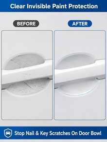10pcs Transparent Car Door Handle Bowl Protection Film, Invisible Anti-Scratch Paint Protection Sticker, High Elasticity Flexible No Glue Residue Waterproof Protective Sticker, Easy Installation, Suitable For Most Sedans, SUVs, Trucks, Pickups, Daily Car Exterior Accessories - A - View 8