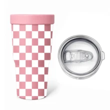 1pc 32oz Stainless Steel Vacuum Insulated Cup, Pink Bow Design, Double Wall Beverage Cooling Cup With Lid And Straw, Leak-Proof Travel Mug, Keeps Hot And Cold, Suitable For Beach, Car, Office, Picnic And Daily Gift - Multicolor - View 13