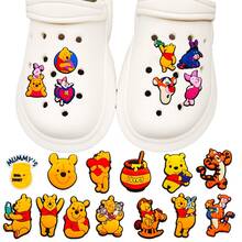 Panini Gantungan Sepatu Crocs Winnie The Pooh, Gantungan Sepatu PVC Lembut Karakter Beruang Kartun, Cocok untuk Sepatu Bakiak dan Sandal - MultiWarna - View 1