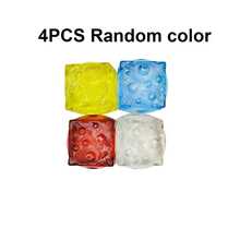 1/4pcs Random Color Transparent Jelly Cheese Squishy Toy, Clear Cube Stress Relief Squeeze Toy, Soft TPR Malleable Fidget Toy, Anxiety Relief Decompression Vent Toy Gift - Multicolor - View 11