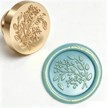 1 Buah Kepala Stempel Lilin Motif Telinga Gandum (TANPA Gagang) - Stempel Lilin untuk Undangan Pernikahan - Stempel Lilin untuk Kemasan Hadiah - bulir gandum - View 11