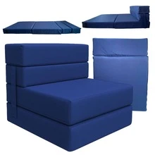 Sofá Cama Individual 190x70x15 Poliéster - Azul Marino - Ver 11