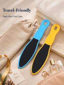 Foot File Pedicure Tool, Manual Heel Rasp, Foot Care Callus Remover, Ergonomic Handle, Black Matte Foot Brush, Heel Care Tool, Suitable For Home SPA Bathroom, Portable Travel Beauty Accessory, Self-Care Gift - Multicolor - View 6