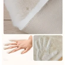 1pc Brown Soft Faux Rabbit Fur Asymmetrical Rug, 1-5cm Cutting Error, Novel Wave Design Bedside Carpet, Suitable For Christmas, Thanksgiving And New Year Decoration, Soft And Skin-Friendly, Living Room, Bedroom, Bathroom Home Decor Rug, Bedroom Carpet, Decorative Carpet, Small Rug, Carpet, Home Decor, Living Room Carpet - Coffee Brown - View 11