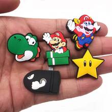 Panini Super Mario Croc Shoe Charms, Game Character Soft PVC Shoe Decoration, Suitable For Clogs And Sandals - Multicolor - View 4