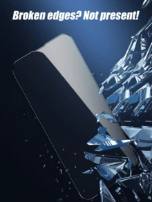 2 Pieces Silk Screen Narrow Edge Black High-Definition Screen Protector, Made Of Tempered Glass Material, With Ultra-High Hardness And Resistance To Sharp Object Scratches, Compatible With IPhone 17e/17 Pro Max/16 Pro Max/15 Pro Max/14 Pro Max/13 Pro Max/12 Pro Max/17 Pro/16 Pro/15 Pro/14 Pro/17 Air/16/15/14/13/12/11 Waiting Series. [International Version Non Local Version] - Multicolor - View 5