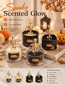Halloween Pumpkin Scented Candle Gift, Aromatherapy Ornament, Home Decor, Party Decoration - A - View 3
