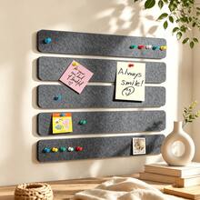 5pcs Felt Memo Board With 35 Pins - Detachable Bulletin Board, Notice Board, Photo DIY Handmade Board, For Room Decoration, Party Photo Display, Surprise Announcement, Wall Storage, Suitable For Bedroom/Study/Living Room/Office/Classroom/Dormitory (1pc Without Pins) - Felt Board - View 1