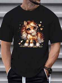 Men T-Shirts - 黑色 - 查看 3