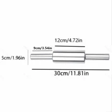 Stainless Steel Lightweight Rolling Pin, Available In 3 Sizes, Professional Dough Roller, Durable Non-Stick Easy To Clean. Suitable For Pizza Dough, Pie Crust, Cookies, Pastries And Pasta. - Silver - View 15