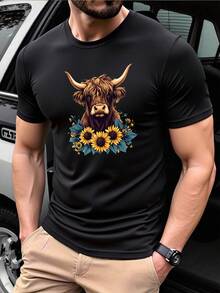 Men T-Shirts - 黑色 - 查看 1