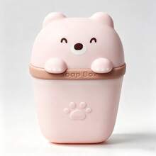 1pc Cute Bear Shaped Soap Dish, Soap Box With Drainage Function, Suitable For Daily Use And Travel, Good Sealing, Travel Essential, Also School Essential - One Size - View 8