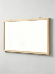1pc Wooden‑Framed Message Board, Dual‑Use For Tabletop Display And Wall Mounting, Erasable Wall‑Mount Chalkboard, Multi‑Functional Memo Board, Suitable For Home, Office, Study And Classroom - one-size - View 1