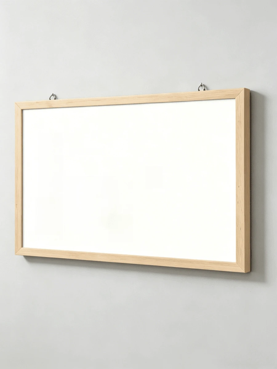 1pc Wooden‑Framed Message Board, Dual‑Use For Tabletop Display And Wall Mounting, Erasable Wall‑Mount Chalkboard, Multi‑Functional Memo Board, Suitable For Home, Office, Study And Classroom - one-size - View 1