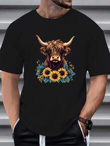 Men T-Shirts - 黑色 - 查看 3