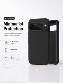 VOUVI Casing Ponsel Lembut Anti Guncangan Populer yang Kompatibel dengan Google Pixel 10 9 8 7 6 Pro XL dengan Lapisan Mikrofiber, Kompatibel dengan 8a 7a 6a, Casing Warna Solid Antik, Pelindung Ponsel Tahan Ledakan - Hitam - View 2