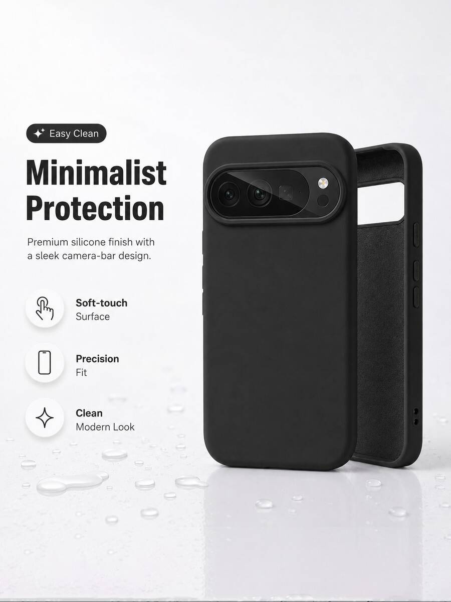 VOUVI Casing Ponsel Lembut Anti Guncangan Populer yang Kompatibel dengan Google Pixel 10 9 8 7 6 Pro XL dengan Lapisan Mikrofiber, Kompatibel dengan 8a 7a 6a, Casing Warna Solid Antik, Pelindung Ponsel Tahan Ledakan