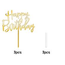 13件/3件組黑色蝴蝶結蛋糕裝飾套組,含「Happy Birthday」壓克力蛋糕插牌,優雅生日蛋糕裝飾用 Coquette 緞帶蝴蝶結 - 彩色 - 查看 16