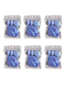 6Pcs Value Makeup Puff Set, Mini Beauty Sponge & Finger Cushion Puff Combo, Back To School Essential Cosmetic Tool,Multiple Colors Available - Multicolor - View 17