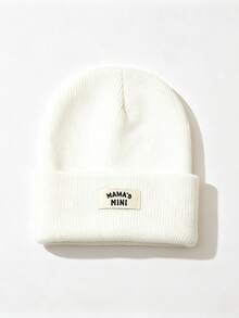 1 buah/3 buah Topi Rajut Bayi dengan Tempelan Huruf, Cocok untuk Bayi dan Balita, Hangat di Musim Dingin, Unisex, Pakaian Luar Ruangan - MultiWarna - View 5
