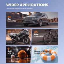 1 PC Tire Inflator Portable Air Compressor For Cars & Bicycles | Cordless Rechargeable Air Pump, Digital Pressure Gauge, Bright LED Light & Auto Shut-Off, Portable Tire Pump For Motorcycle And All Tires - Wireless - View 5