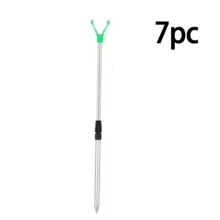 Aluminum Alloy Silver Telescopic Fishing Rod Holder, Sea Fishing Rod Holder, Y-Shaped U-Shaped Long Rod Stand, Simple Hand And Sea Dual-Use Fishing Stand, Suitable For Surf And Catfish Fishing, Perfect For Outdoor Fishing And Beach Trips, Beach Enhanced Equipment - Multicolor - View 16