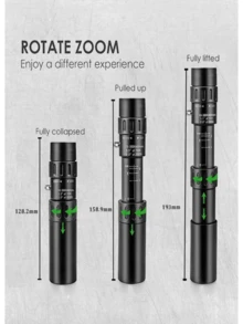 80x100 HD 變焦強力單筒望遠鏡 便攜式遠距離望遠鏡 適合狩獵與露營 - 彩色 - 查看 11