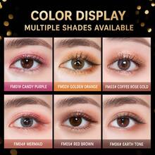 FOMIX Dual-Color Eyeshadow Stick, Pearl Shimmer High Pigment Eye Makeup Pencil, One-Stroke Dual-Color Gradient, Smooth Blendable Formula, Quick Application, Suitable For Beginners, Long-Lasting Eyeshadow, Suitable For Daily And Party Looks - Coffee Brown - View 6