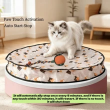 Nicbeybole 2pcs Pet Hunting Tent + Electric Cat Ball Toy, Single Person Pet Hunting Tent, Self-Entertainment Hidden Tent, Cat Dog Magic Ball Toy With Bell And Light, 2-In-1 Interactive Educational Cat Ball And Hunting Tent Set - Multicolor - View 6