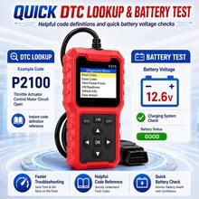 V315 Obd2 Scanner Code Reader Live Data Fault Eraser I/M Readiness Test Automotive Diagnostic Tool - Black Case With Red Sticker - View 6