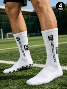 1/2/3/4 Pairs FS Pattern Football Socks, Shock-Absorbing Comfortable Wear-Resistant Sports Socks, Suitable For Outdoor Fitness Basketball Socks - Multicolor - View 18