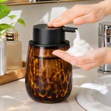 Dispensador de jabón de vidrio de mármol ámbar, botella con bomba recargable para jabón líquido, loción y lavado de manos, adecuado para la encimera de la cocina y el baño - Multicolor - Ver 4