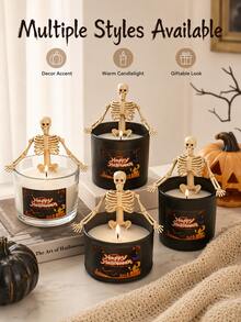 Halloween Pumpkin Scented Candle Gift, Aromatherapy Ornament, Home Decor, Party Decoration - A - View 8