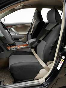 Universal 9 Pcs/5 Seat Car Seat Cover Set, Breathable Polyester Full Wrap Auto Seat Protector Compatible With Airbags, Anti-Slip All Season Seat Cushion Fit Most Sedans, SUVs And Trucks, Multiple Color Options,Car Interior Accessory Kit - A - View 3