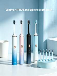 Lenovo A1PRO  Electric Toothbrush, 4 Cleaning Modes + Sensitive Gum Care Brush Head, Magnetic Levitation  Toothbrush, High-Frequency Vibration Cleaning, Multi-Mode Sensitive Settings, Suitable For Student Oral Care - Multicolor - View 9