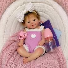 دمية ريبورن فيفيان بطول 13 بوصة، دمية ريبورن من السيليكون الصلب بالكامل، شعر مزروع يدويًا، دمية طفل حديث الولادة واقعية، هدية للبنات (صحيحة تشريحيًا) - متعدد الألوان - مشاهدة 10