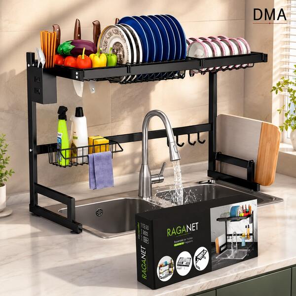 Escurridor De Trastes Platos Fregadero Organizador Cocina elevado 1 nivel, Escurridor grande para la cocina,