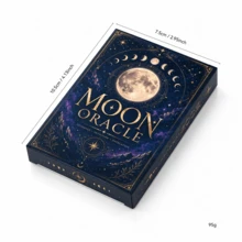 Kartu Oracle Bulan, Dek Panduan Bulan Surgawi dengan Pesan Fase Bulan, Kartu Refleksi Intuitif, Wawasan Mistik, Alat Ramalan untuk Bacaan Harian, Meditasi, Manifestasi, Pertumbuhan Spiritual, Pecinta Astrologi dan Kristal - Navy Blue - View 2