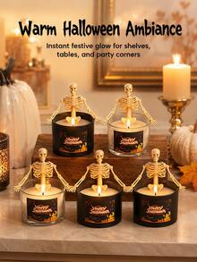 Halloween Pumpkin Scented Candle Gift, Aromatherapy Ornament, Home Decor, Party Decoration - A - View 1